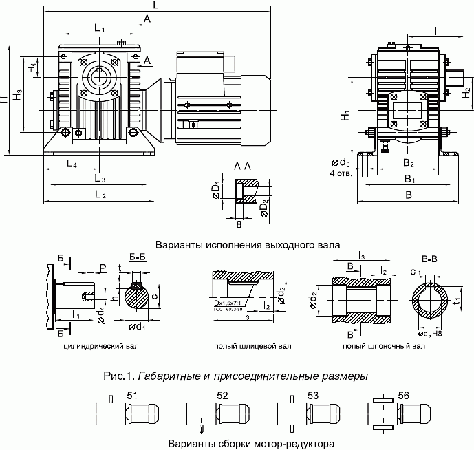 Мотор-редуктор червячный одноступенчатый 2МЧ-80